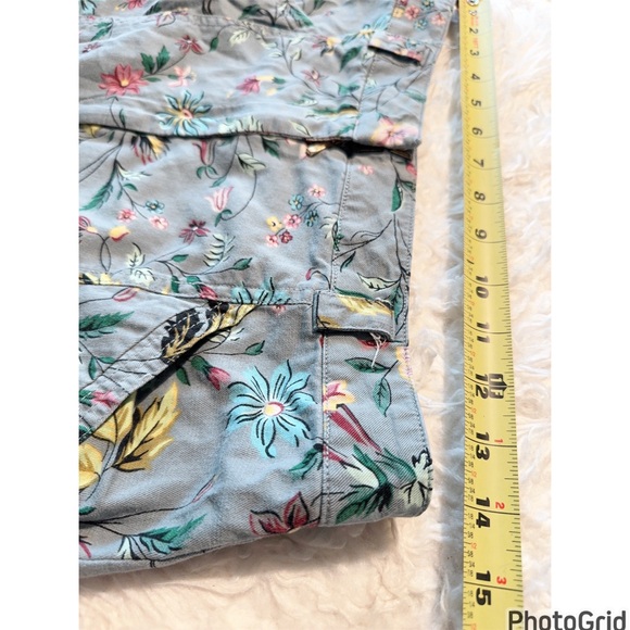 Anthropologie Floral Cargo Pants - Picture 7 of 11